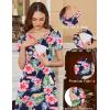 image:imageEkouaer Womens Nursing Dress Summer V Neck Short Sleeve Maternity Split Long Dresses for Breastfeeding with Pockets SXXLGreenfloral