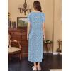 image:imageEkouaer Womens Nursing Dress Summer V Neck Short Sleeve Maternity Split Long Dresses for Breastfeeding with Pockets SXXLLight Blue Floral