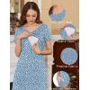 image:imageEkouaer Womens Nursing Dress Summer V Neck Short Sleeve Maternity Split Long Dresses for Breastfeeding with Pockets SXXLLight Blue Floral