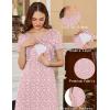 image:imageEkouaer Womens Nursing Dress Summer V Neck Short Sleeve Maternity Split Long Dresses for Breastfeeding with Pockets SXXLPink Floral