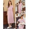 image:imageEkouaer Womens Nursing Dress Summer V Neck Short Sleeve Maternity Split Long Dresses for Breastfeeding with Pockets SXXLPink Floral