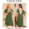 image:imageEkouaer Womens NursingDeliveryLaborHospital Nightdress Short Sleeve Maternity Nightgown with Button SXXLArmy Green