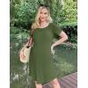 image:imageEkouaer Womens NursingDeliveryLaborHospital Nightdress Short Sleeve Maternity Nightgown with Button SXXLArmy Green
