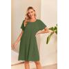 image:imageEkouaer Womens NursingDeliveryLaborHospital Nightdress Short Sleeve Maternity Nightgown with Button SXXLArmy Green