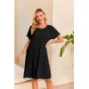 image:imageEkouaer Womens NursingDeliveryLaborHospital Nightdress Short Sleeve Maternity Nightgown with Button SXXLBlack