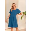 image:imageEkouaer Womens NursingDeliveryLaborHospital Nightdress Short Sleeve Maternity Nightgown with Button SXXLBlue