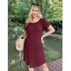 image:imageEkouaer Womens NursingDeliveryLaborHospital Nightdress Short Sleeve Maternity Nightgown with Button SXXLDark Red