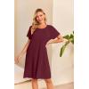 image:imageEkouaer Womens NursingDeliveryLaborHospital Nightdress Short Sleeve Maternity Nightgown with Button SXXLDark Red
