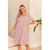 image:imageEkouaer Womens NursingDeliveryLaborHospital Nightdress Short Sleeve Maternity Nightgown with Button SXXLDirty Pink Floral