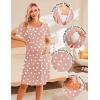 image:imageEkouaer Womens NursingDeliveryLaborHospital Nightdress Short Sleeve Maternity Nightgown with Button SXXLDirty Pink Floral
