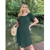 image:imageEkouaer Womens NursingDeliveryLaborHospital Nightdress Short Sleeve Maternity Nightgown with Button SXXLLake Green