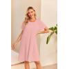 image:imageEkouaer Womens NursingDeliveryLaborHospital Nightdress Short Sleeve Maternity Nightgown with Button SXXLPink