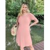 image:imageEkouaer Womens NursingDeliveryLaborHospital Nightdress Short Sleeve Maternity Nightgown with Button SXXLPink