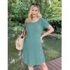 image:imageEkouaer Womens NursingDeliveryLaborHospital Nightdress Short Sleeve Maternity Nightgown with Button SXXLTeal