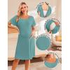 image:imageEkouaer Womens NursingDeliveryLaborHospital Nightdress Short Sleeve Maternity Nightgown with Button SXXLTeal