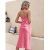 image:imageEkouaer Womens Satin Nightgown Sexy Lingerie Sleepwear Spaghetti Strap Cowl Neck Elegant Long Slip Satin Silk Midi DressLight Pink