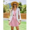 image:imageEkouaer Womens Satin Nightgown Short Sleeve Sleepdress VNeck Sleepwear Loose Silk SleepshirtPink