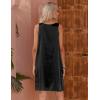 image:imageEkouaer Womens Satin Silk Nightgown V Neck Nightie Tank Sleepshirt Sleeveless Summer Dress Comfy LoungewearBlack