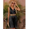 image:imageEkouaer Womens Satin Silk Nightgown V Neck Nightie Tank Sleepshirt Sleeveless Summer Dress Comfy LoungewearBlack