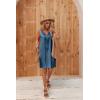 image:imageEkouaer Womens Satin Silk Nightgown V Neck Nightie Tank Sleepshirt Sleeveless Summer Dress Comfy LoungewearBlue