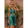 image:imageEkouaer Womens Satin Silk Nightgown V Neck Nightie Tank Sleepshirt Sleeveless Summer Dress Comfy LoungewearBlue Green