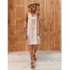 image:imageEkouaer Womens Satin Silk Nightgown V Neck Nightie Tank Sleepshirt Sleeveless Summer Dress Comfy LoungewearChampagne