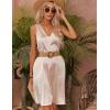 image:imageEkouaer Womens Satin Silk Nightgown V Neck Nightie Tank Sleepshirt Sleeveless Summer Dress Comfy LoungewearChampagne