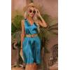 image:imageEkouaer Womens Satin Silk Nightgown V Neck Nightie Tank Sleepshirt Sleeveless Summer Dress Comfy LoungewearDark Blue