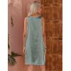 image:imageEkouaer Womens Satin Silk Nightgown V Neck Nightie Tank Sleepshirt Sleeveless Summer Dress Comfy LoungewearLight Green