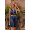 image:imageEkouaer Womens Satin Silk Nightgown V Neck Nightie Tank Sleepshirt Sleeveless Summer Dress Comfy LoungewearNavy Blue