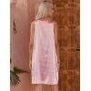 image:imageEkouaer Womens Satin Silk Nightgown V Neck Nightie Tank Sleepshirt Sleeveless Summer Dress Comfy LoungewearPink