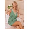 image:imageEkouaer Womens Satin V Neck Nightgown Sleeveless Tank Sleepwear NightdressIce Green