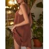 image:imageEkouaer Womens Sleeveless V Neck Satin NightgownBrown