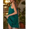 image:imageEkouaer Womens Sleeveless V Neck Satin NightgownGreen