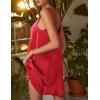 image:imageEkouaer Womens Sleeveless V Neck Satin NightgownRed