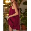 image:imageEkouaer Womens Sleeveless V Neck Satin NightgownWine Red