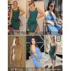 image:imageEkouaer Womens Summer Maternity Dress Side Ruching Sleeveless Bodycon Dress Cute Pregnancy Dress SXXLKhaki