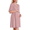 image:imageEkouaer 3 in 1 Labor and Delivery Gown for Hospital Short Sleeve Maternity Nursing Dress Nightgown Postpartum SleepwearDusty Rose