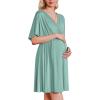image:imageEkouaer 3 in 1 Labor and Delivery Gown for Hospital Short Sleeve Maternity Nursing Dress Nightgown Postpartum SleepwearMint Green