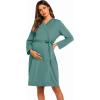 image:imageEkouaer Maternity Robe Labor Delivery Nursing Gown Hospital Breastfeeding Dress BathrobesSage Green
