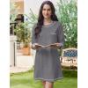 image:imageEkouaer 3 Pack Cotton Nightgowns for Women Long Sleeve Sleep Shirts for Women Comfy Soft SXXXLBlackGreyNavy Blue