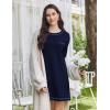 image:imageEkouaer 3 Pack Cotton Nightgowns for Women Long Sleeve Sleep Shirts for Women Comfy Soft SXXXLBlackGreyNavy Blue