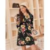 image:imageEkouaer 3 Pack Cotton Nightgowns for Women Long Sleeve Sleep Shirts for Women Comfy Soft SXXXLGreyBlue GreenBlack Flower