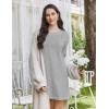 image:imageEkouaer 3 Pack Cotton Nightgowns for Women Long Sleeve Sleep Shirts for Women Comfy Soft SXXXLKhakiPinkGrey