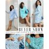 image:imageEkouaer 3 Pack Cotton Nightgowns for Women Long Sleeve Sleep Shirts for Women Comfy Soft SXXXLMoonCloudButterfly