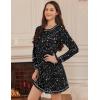 image:imageEkouaer 3 Pack Cotton Nightgowns for Women Long Sleeve Sleep Shirts for Women Comfy Soft SXXXLNavy BlueWine RedBlack Sky