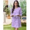 image:imageEkouaer 3 Pack Cotton Nightgowns for Women Long Sleeve Sleep Shirts for Women Comfy Soft SXXXLPinkMoonPurple Heart