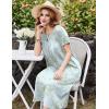 image:imageEkouaer Cotton Nightgowns for Women Long House Dresses with Pockets Plus Size Night Gowns Short Sleeve Night Shirts S3XLDaisy Green