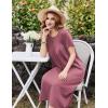 image:imageEkouaer Cotton Nightgowns for Women Long House Dresses with Pockets Plus Size Night Gowns Short Sleeve Night Shirts S3XLDusty Rose