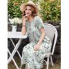 image:imageEkouaer Cotton Nightgowns for Women Long House Dresses with Pockets Plus Size Night Gowns Short Sleeve Night Shirts S3XLFlowers Green